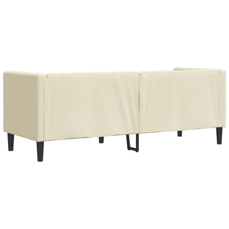 Casa si Gradina - Mobilier - Canapele si coltare - Canapele - Canapea Chesterfield cu 3 locuri, crem, piele ecologica - Infinity.ro