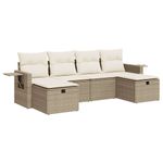 Casa si Gradina - Gradina si terasa - Mobilier exterior - Seturi mobila gradina - Set canapele de gradina cu perne, 6 piese, bej, poliratan - Infinity.ro
