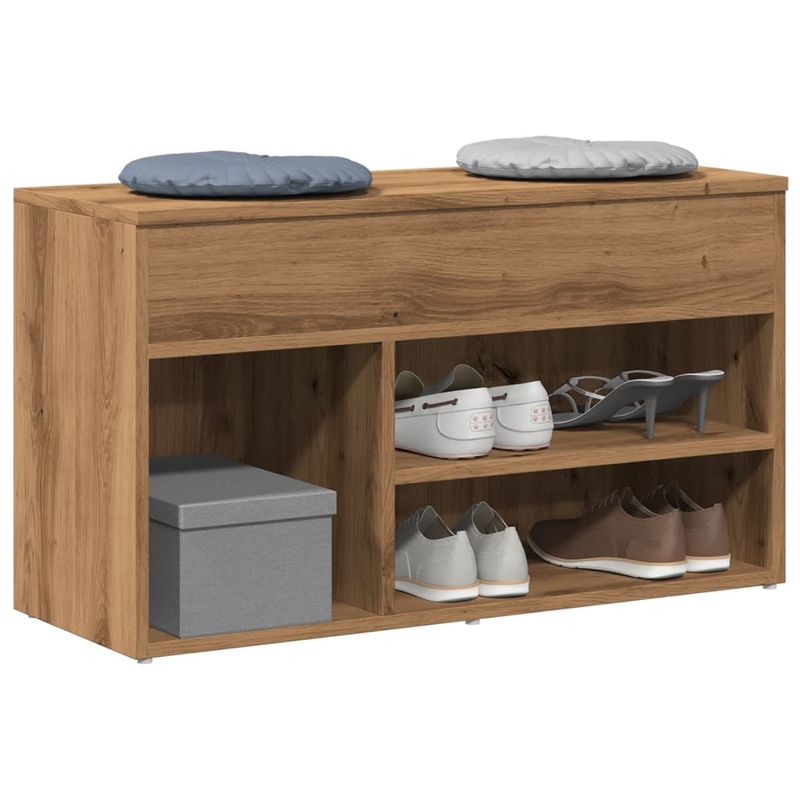 Casa si Gradina - Mobilier - Organizare si depozitare - Organizator incaltaminte - Bancheta pantofar stejar artizanal 80x30x45 cm, lemn prelucrat - Infinity.ro