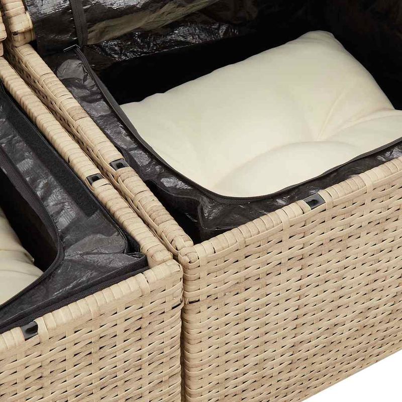 Casa si Gradina - Gradina si terasa - Mobilier exterior - Seturi mobila gradina - Set canapele de gradina cu perne, 6 piese, bej, poliratan - Infinity.ro