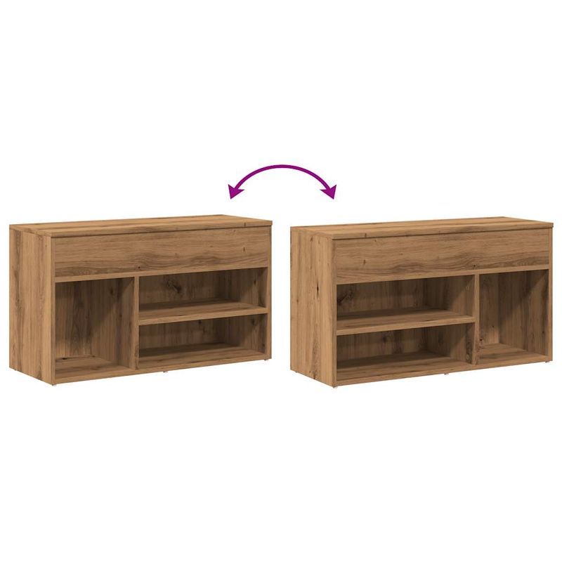 Casa si Gradina - Mobilier - Organizare si depozitare - Organizator incaltaminte - Bancheta pantofar stejar artizanal 80x30x45 cm, lemn prelucrat - Infinity.ro