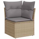 Casa si Gradina - Gradina si terasa - Mobilier exterior - Seturi mobila gradina - Set canapele gradina perne 11 piese bej, poliratan/lemn acacia - Infinity.ro