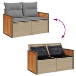 Casa si Gradina - Gradina si terasa - Mobilier exterior - Seturi mobila gradina - Set canapele gradina perne 11 piese bej, poliratan/lemn acacia - Infinity.ro