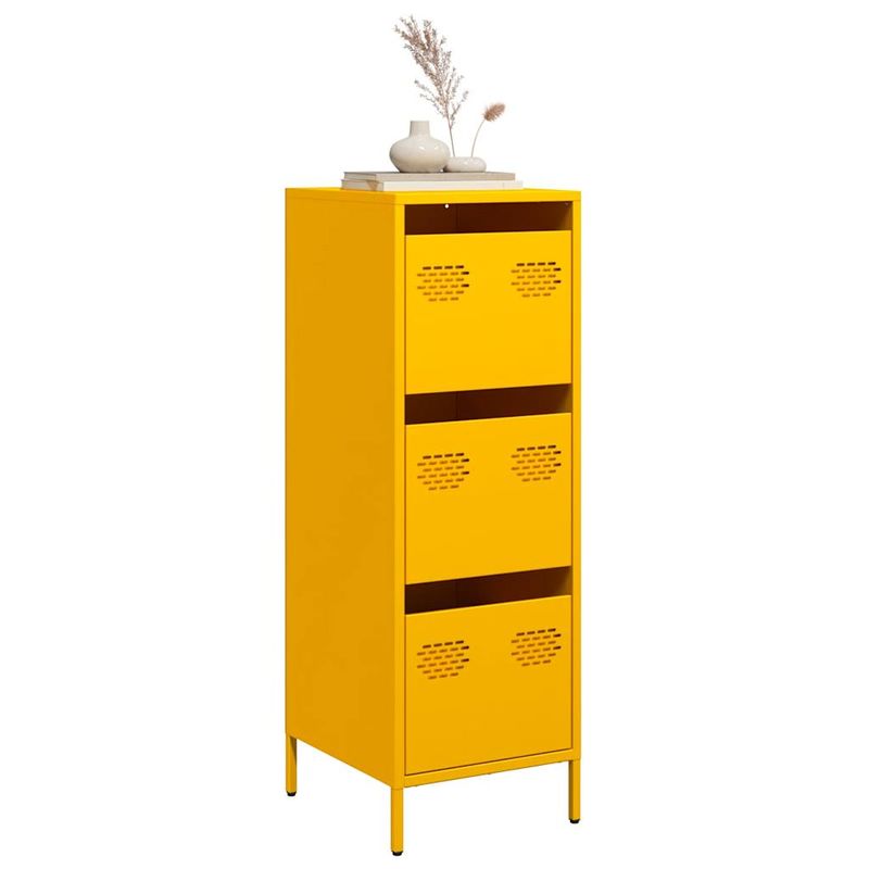 Casa si Gradina - Mobilier - Comode si corpuri - Corpuri bucatarie - Dulap inalt, galben mustar, 39x35x103,5 cm, otel - Infinity.ro
