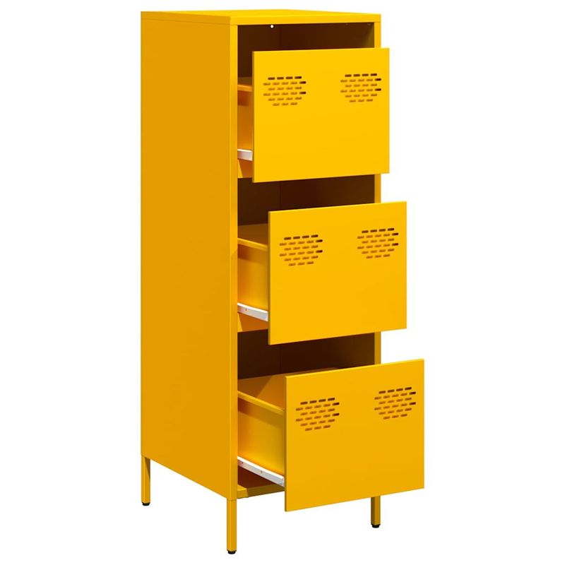 Casa si Gradina - Mobilier - Comode si corpuri - Corpuri bucatarie - Dulap inalt, galben mustar, 39x35x103,5 cm, otel - Infinity.ro