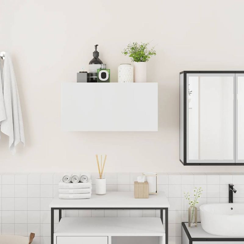 Casa si Gradina - Mobilier - Mobilier baie - Corpuri baie - Dulap de perete de baie, alb, 60x25x30 cm, lemn prelucrat - Infinity.ro
