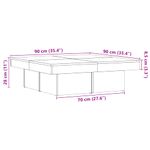 Casa si Gradina - Mobilier - Mese si birouri - Masute de cafea - Masuta de cafea, lemn vechi, 90x90x28 cm, lemn prelucrat - Infinity.ro