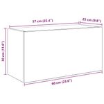 Casa si Gradina - Mobilier - Mobilier baie - Corpuri baie - Dulap de perete de baie, alb, 60x25x30 cm, lemn prelucrat - Infinity.ro