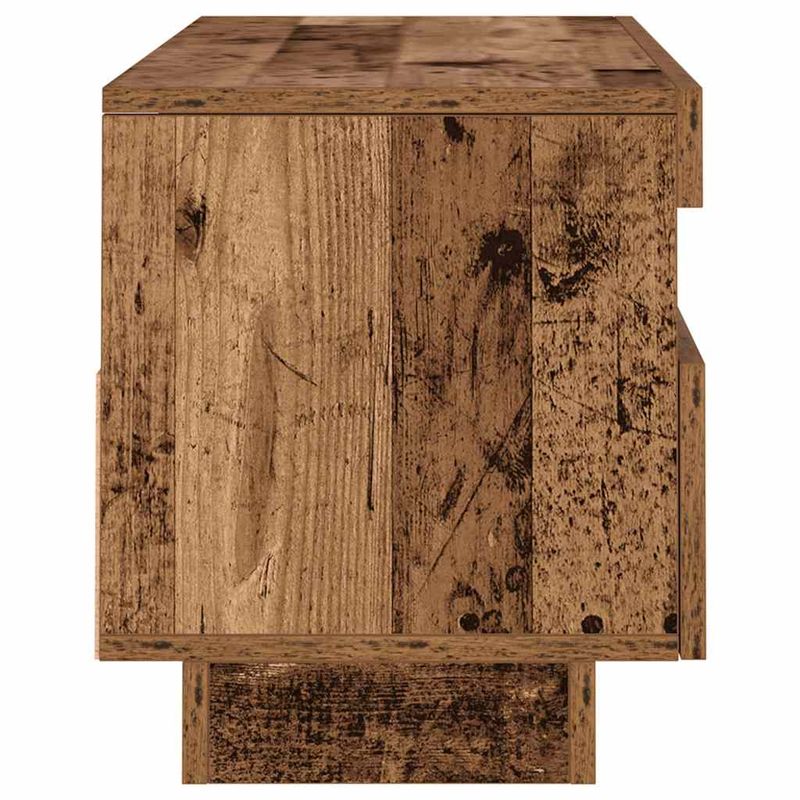 Casa si Gradina - Mobilier - Comode si corpuri - Comode - Dulap TV cu lumini LED lemn vechi 100x35x40 cm lemn prelucrat - Infinity.ro