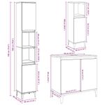 Casa si Gradina - Mobilier - Seturi de mobilier - Seturi baie - Set mobilier de baie, 3 piese, gri beton, lemn compozit - Infinity.ro