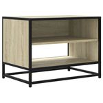 Casa si Gradina - Mobilier - Comode si corpuri - Comode - Comoda TV, stejar sonoma, 61x40x46 cm, lemn prelucrat si metal - Infinity.ro