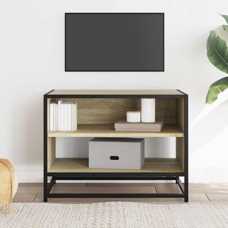Casa si Gradina - Mobilier - Comode si corpuri - Comode - Comoda TV, stejar sonoma, 61x40x46 cm, lemn prelucrat si metal - Infinity.ro