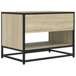 Casa si Gradina - Mobilier - Comode si corpuri - Comode - Comoda TV, stejar sonoma, 61x40x46 cm, lemn prelucrat si metal - Infinity.ro