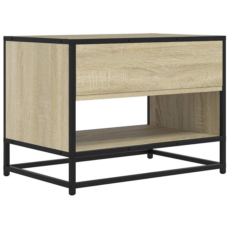 Casa si Gradina - Mobilier - Comode si corpuri - Comode - Comoda TV, stejar sonoma, 61x40x46 cm, lemn prelucrat si metal - Infinity.ro