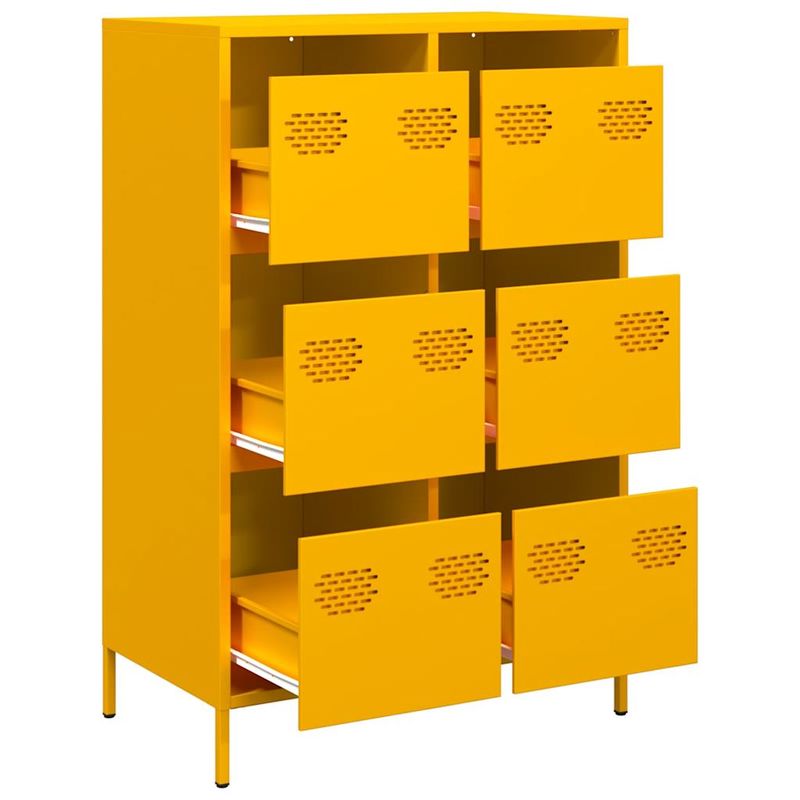Casa si Gradina - Mobilier - Comode si corpuri - Corpuri bucatarie - Dulap inalt, galben mustar, 68x39x101,5 cm, otel - Infinity.ro