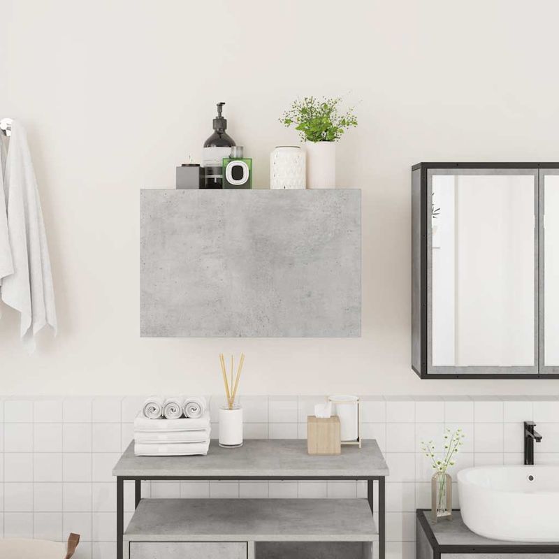 Casa si Gradina - Mobilier - Mobilier baie - Corpuri baie - Dulap perete baie, gri beton, 60x25x40 cm, lemn prelucrat - Infinity.ro