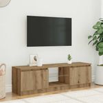 Casa si Gradina - Mobilier - Comode si corpuri - Comode - Dulap TV cu LED stejar artizanal 120x30x36cm lemn prelucrat - Infinity.ro