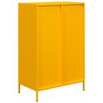 Casa si Gradina - Mobilier - Comode si corpuri - Corpuri bucatarie - Dulap inalt, galben mustar, 68x39x101,5 cm, otel - Infinity.ro