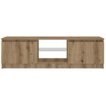Casa si Gradina - Mobilier - Comode si corpuri - Comode - Dulap TV cu LED stejar artizanal 120x30x36cm lemn prelucrat - Infinity.ro