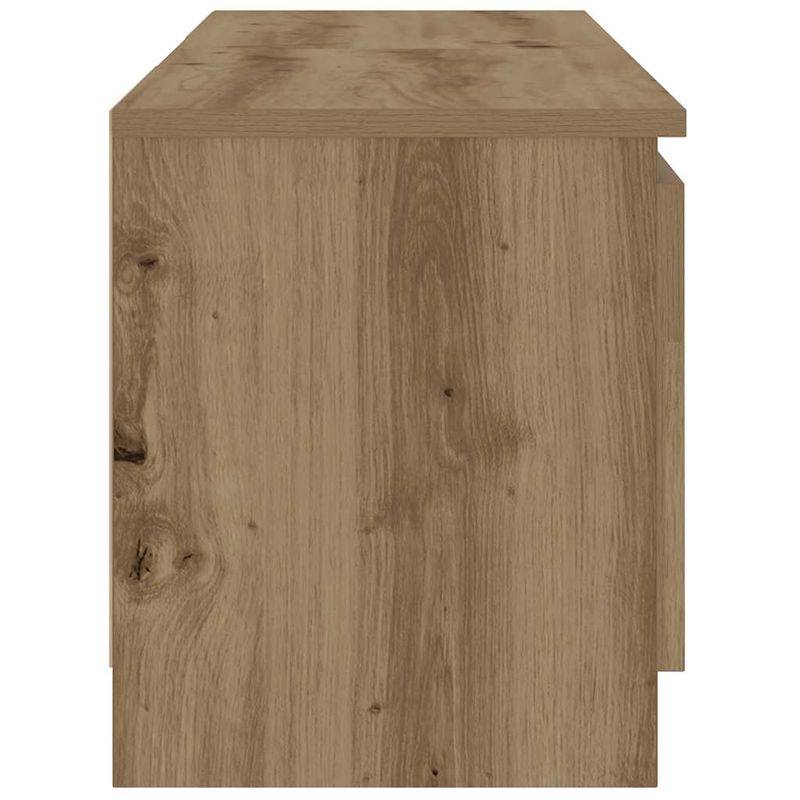 Casa si Gradina - Mobilier - Comode si corpuri - Comode - Dulap TV cu LED stejar artizanal 120x30x36cm lemn prelucrat - Infinity.ro