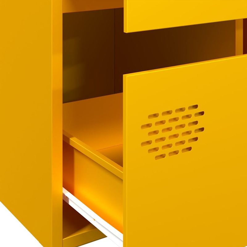 Casa si Gradina - Mobilier - Comode si corpuri - Corpuri bucatarie - Dulap inalt, galben mustar, 68x39x101,5 cm, otel - Infinity.ro