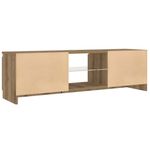 Casa si Gradina - Mobilier - Comode si corpuri - Comode - Dulap TV cu LED stejar artizanal 120x30x36cm lemn prelucrat - Infinity.ro