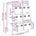Casa si Gradina - Mobilier - Comode si corpuri - Corpuri bucatarie - Dulap inalt, galben mustar, 68x39x101,5 cm, otel - Infinity.ro