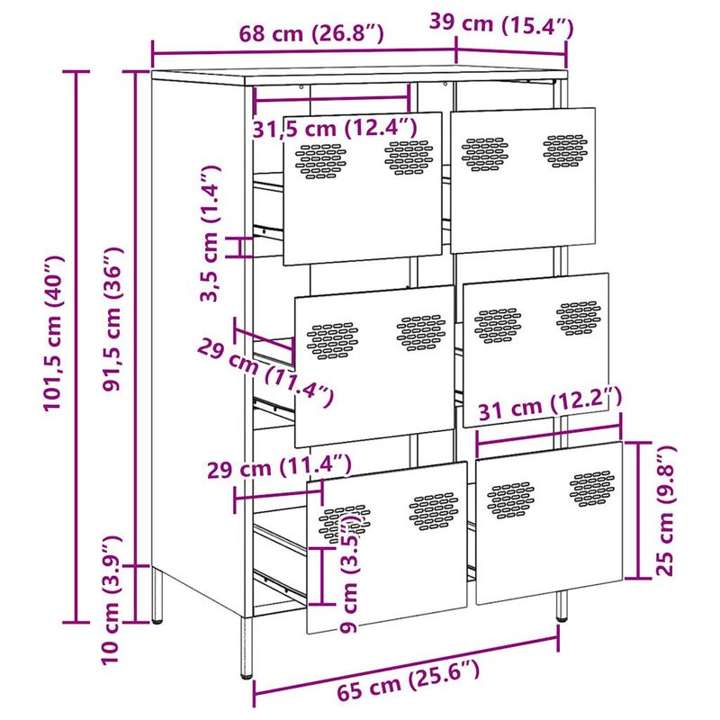 Casa si Gradina - Mobilier - Comode si corpuri - Corpuri bucatarie - Dulap inalt, galben mustar, 68x39x101,5 cm, otel - Infinity.ro