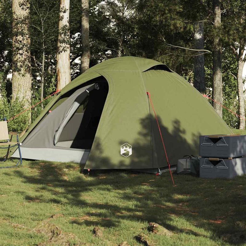 Sport si Outdoor - Camping - Corturi camping - Cort camping cupola 3 persoane verde masliniu impermeabil - Infinity.ro