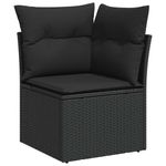 Casa si Gradina - Gradina si terasa - Mobilier exterior - Seturi mobila gradina - Set mobilier de gradina cu perne, 8 piese, negru, poliratan - Infinity.ro