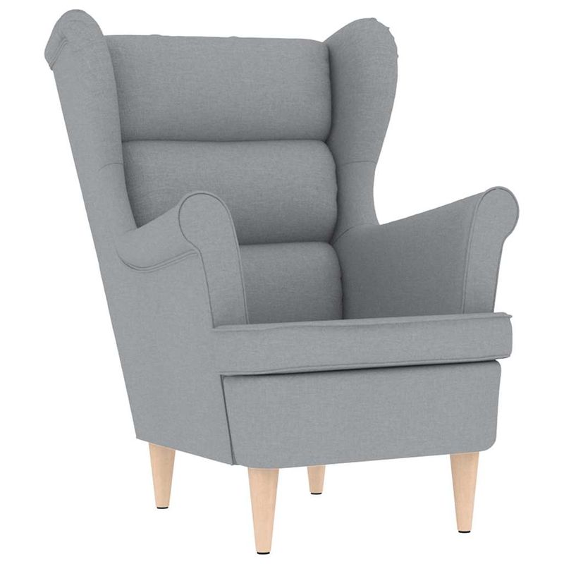 Casa si Gradina - Mobilier - Scaune si fotolii - Fotolii - Fotoliu cu taburet pentru picioare, gri deschis material textil - Infinity.ro