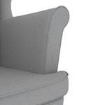 Casa si Gradina - Mobilier - Scaune si fotolii - Fotolii - Fotoliu cu taburet pentru picioare, gri deschis material textil - Infinity.ro
