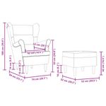 Casa si Gradina - Mobilier - Scaune si fotolii - Fotolii - Fotoliu cu taburet pentru picioare, gri deschis material textil - Infinity.ro