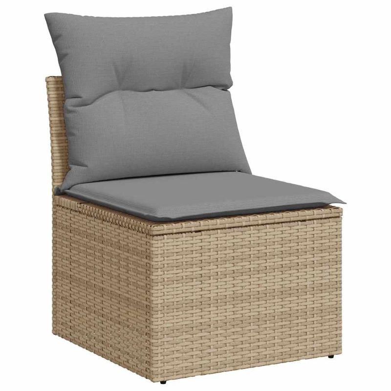 Casa si Gradina - Gradina si terasa - Mobilier exterior - Seturi mobila gradina - Set canapele de gradina, 7 piese, cu perne, bej, poliratan - Infinity.ro