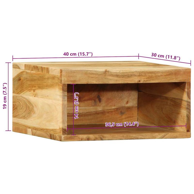 Casa si Gradina - Mobilier - Dulapuri si sifoniere - Dulapuri - Dulapuri TV montate pe perete, 2 buc., lemn masiv de acacia - Infinity.ro