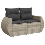 Casa si Gradina - Gradina si terasa - Mobilier exterior - Seturi mobila gradina - Set canapele de gradina cu perne, 9 piese gri deschis poliratan - Infinity.ro