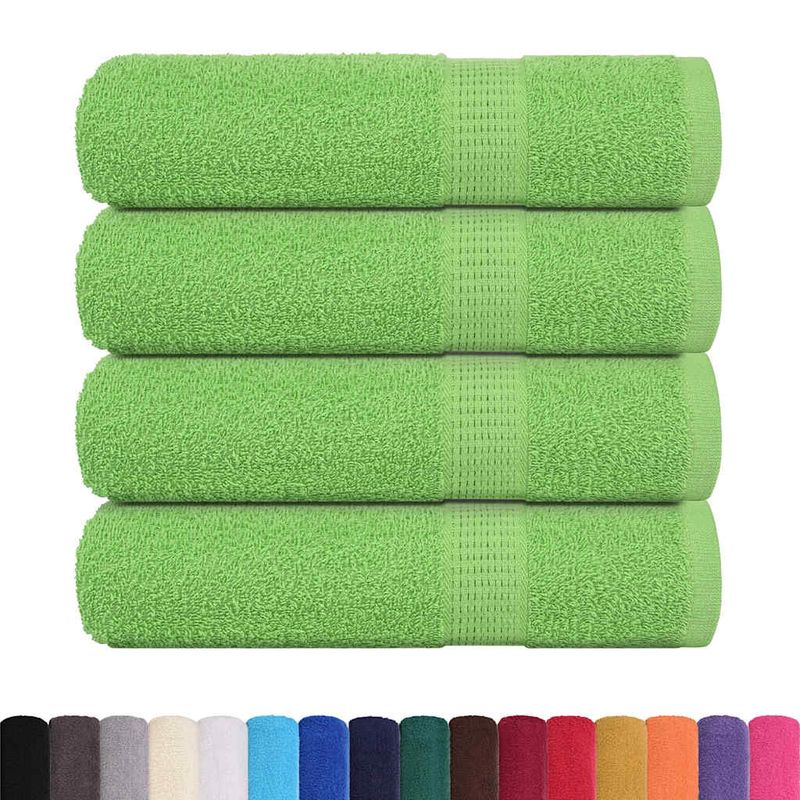 Casa si Gradina - Textile si covoare - Textile baie - Prosoape - Prosoape de baie 4 buc Verde mere 100x150cm 360g/m² 100% bumbac - Infinity.ro