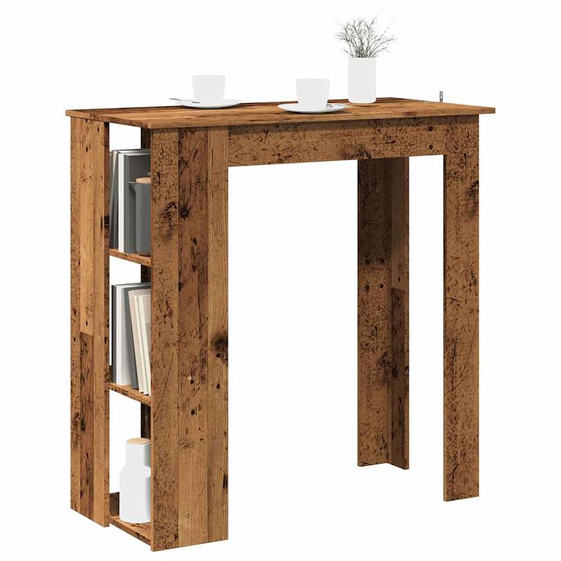Casa si Gradina - Mobilier - Mese si birouri - Mese bucatarie si dining - Masa bar cu rafturi, lemn vechi, 102x50x103,5 cm lemn prelucrat - Infinity.ro