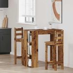 Casa si Gradina - Mobilier - Mese si birouri - Mese bucatarie si dining - Masa bar cu rafturi, lemn vechi, 102x50x103,5 cm lemn prelucrat - Infinity.ro