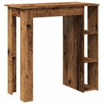 Casa si Gradina - Mobilier - Mese si birouri - Mese bucatarie si dining - Masa bar cu rafturi, lemn vechi, 102x50x103,5 cm lemn prelucrat - Infinity.ro