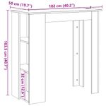 Casa si Gradina - Mobilier - Mese si birouri - Mese bucatarie si dining - Masa bar cu rafturi, lemn vechi, 102x50x103,5 cm lemn prelucrat - Infinity.ro