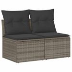 Casa si Gradina - Gradina si terasa - Mobilier exterior - Seturi mobila gradina - Set canapea de gradina cu perne, 2 piese, gri deschis poliratan - Infinity.ro