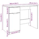 Casa si Gradina - Mobilier - Mese si birouri - Birouri - Birou, stejar artizanal, 100x50x75 cm, lemn prelucrat - Infinity.ro