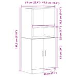 Casa si Gradina - Mobilier - Comode si corpuri - Corpuri bucatarie - Dulap bucatarie stejar Sonoma, 57x41,5x131,5 cm, lemn prelucrat - Infinity.ro