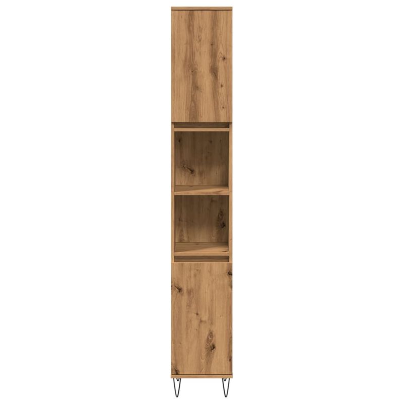 Casa si Gradina - Mobilier - Seturi de mobilier - Seturi baie - Dulap de baie, stejar artizanal, 30x30x190 cm, lemn prelucrat - Infinity.ro