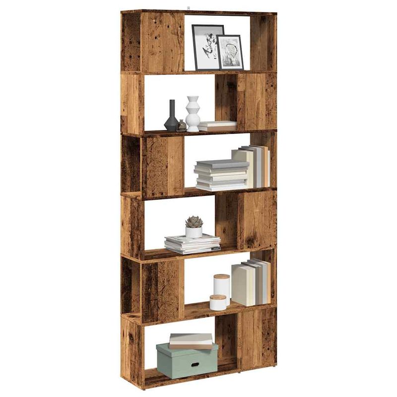 Casa si Gradina - Mobilier - Biblioteci si rafturi - Biblioteci - Biblioteca/Separator de camera, Lemn vechi, 80x24x186 cm - Infinity.ro