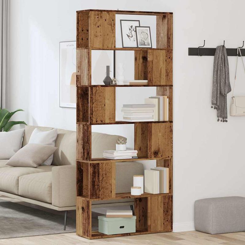Casa si Gradina - Mobilier - Biblioteci si rafturi - Biblioteci - Biblioteca/Separator de camera, Lemn vechi, 80x24x186 cm - Infinity.ro