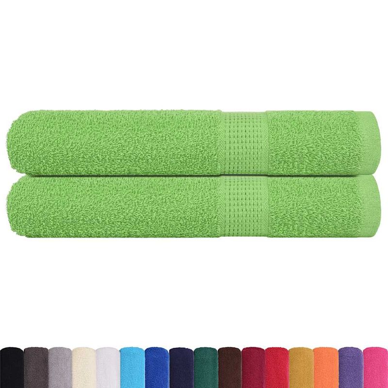 Casa si Gradina - Textile si covoare - Textile baie - Prosoape - Prosoape 2 buc Verde mere 100x200 cm 360 g/m² 100% bumbac - Infinity.ro
