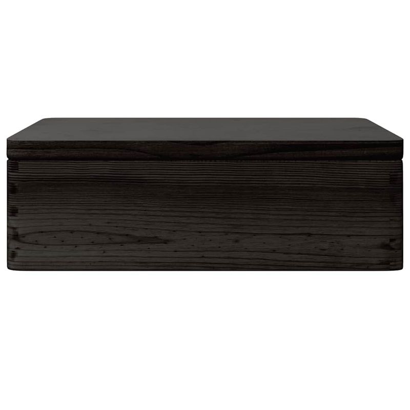 Casa si Gradina - Mobilier - Organizare si depozitare - Cutii depozitare - Cutie din lemn cu capac negru 40x30x13 cm lemn masiv de pin - Infinity.ro
