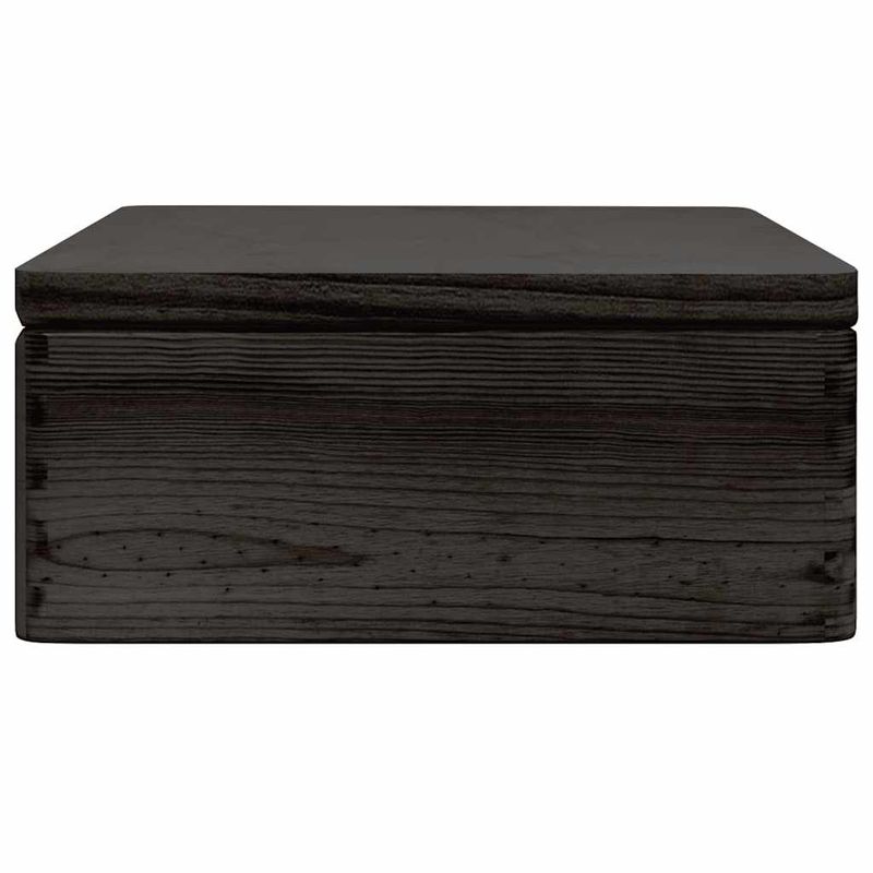 Casa si Gradina - Mobilier - Organizare si depozitare - Cutii depozitare - Cutie din lemn cu capac negru 40x30x13 cm lemn masiv de pin - Infinity.ro